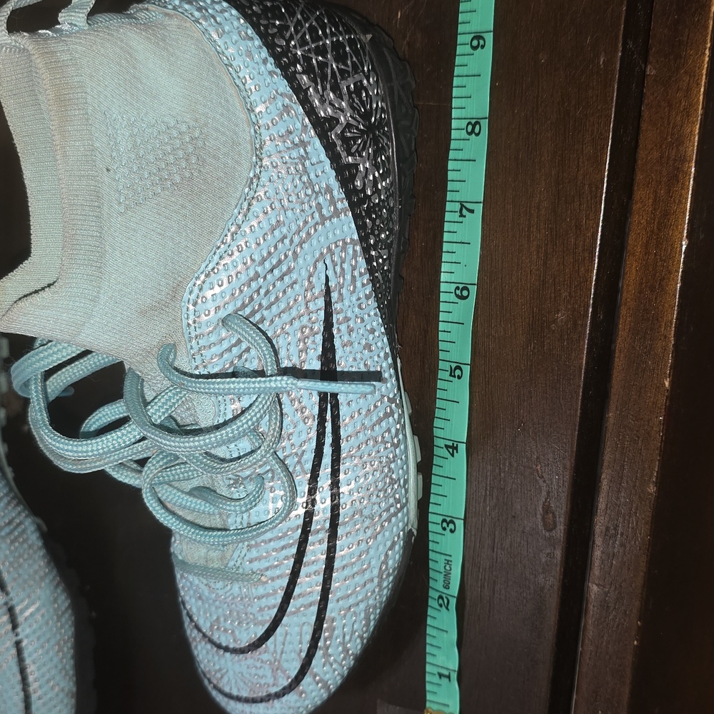 Nike Light Blue High-Top Turf Cleats - Picture 5 of 6